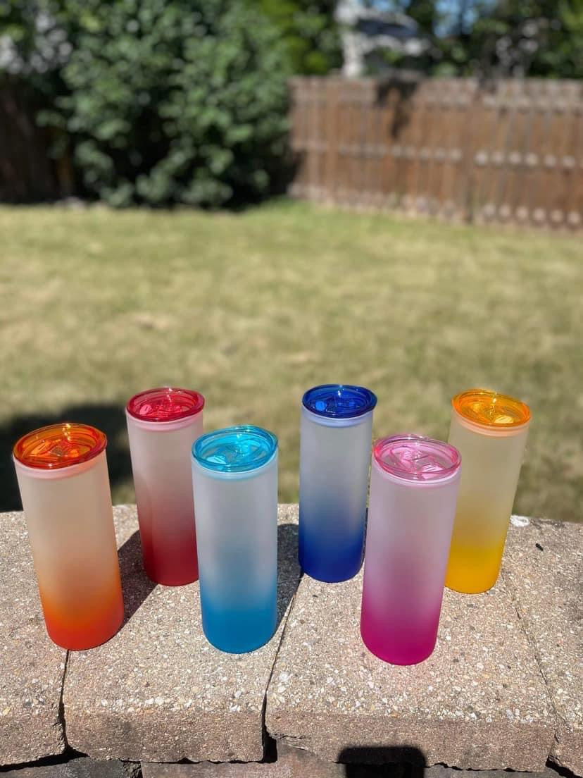 Custom glass tumbler
