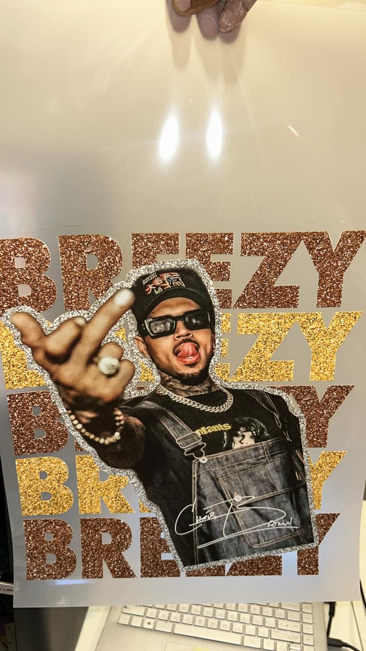 Chris brown DTF transfer