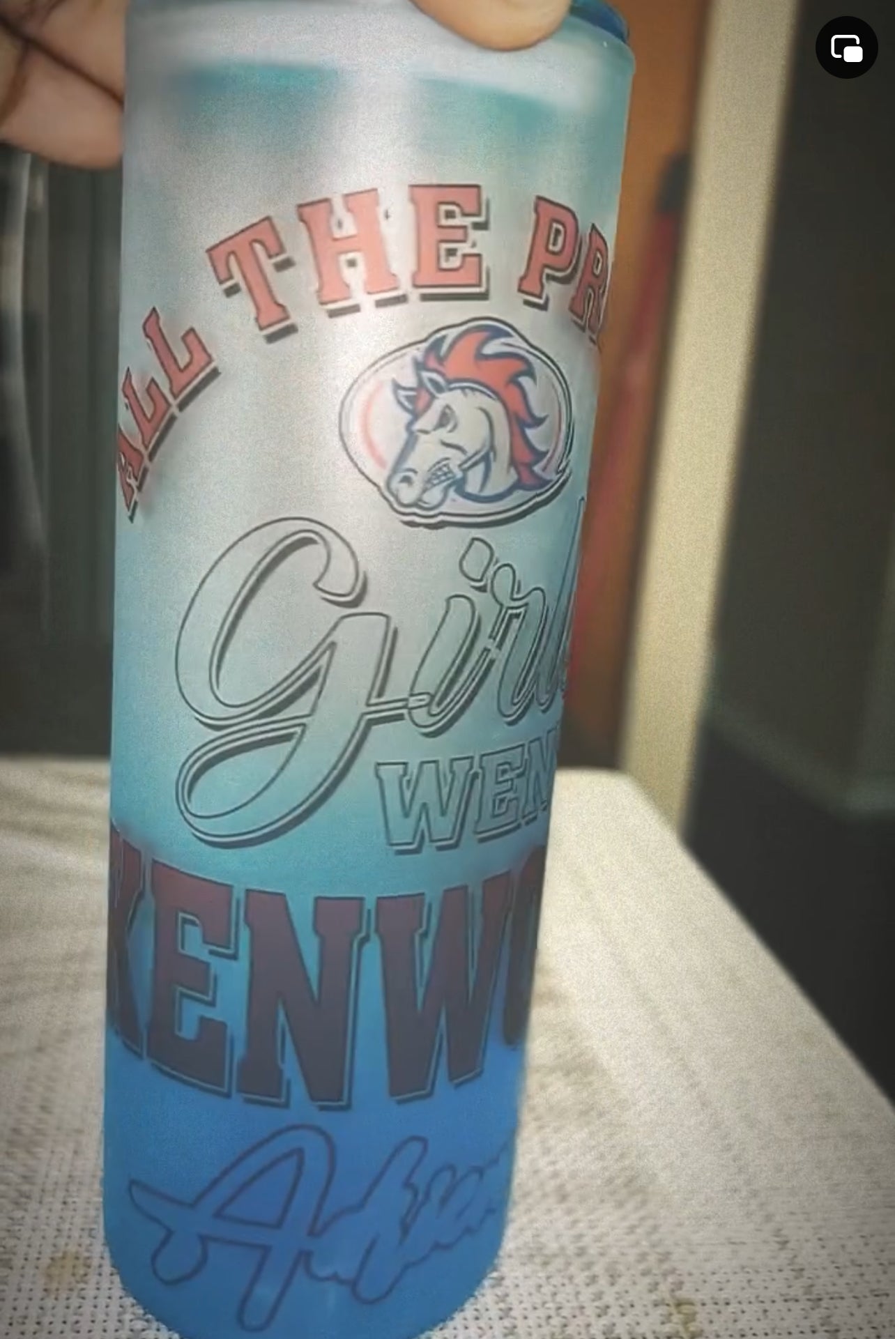 Custom glass tumbler