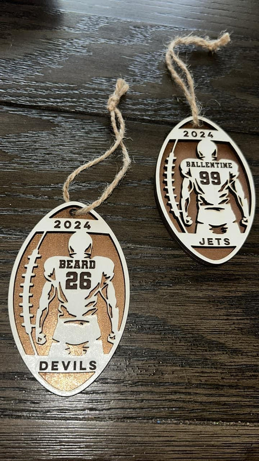 Football bag tag / ornament