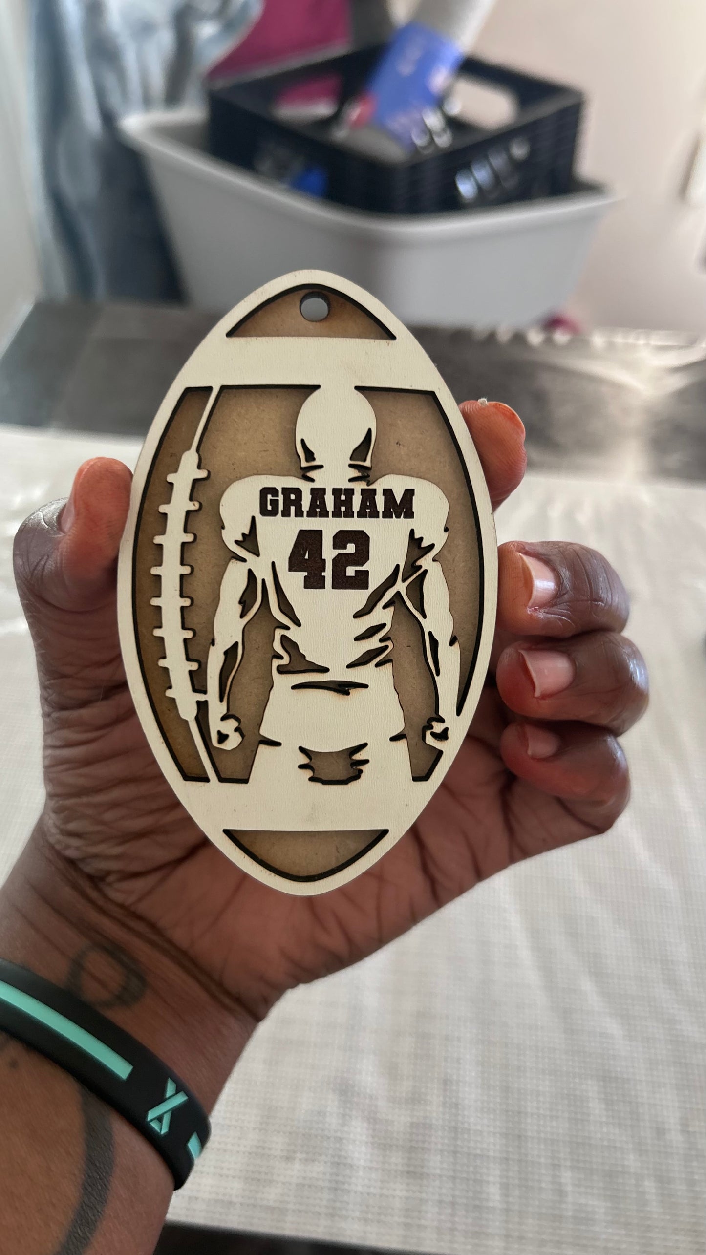 Football bag tag / ornament