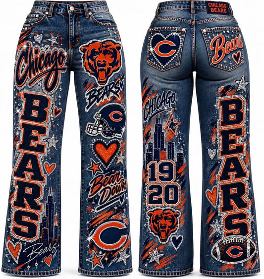 Chicago bears women jeans (you provide jeans)