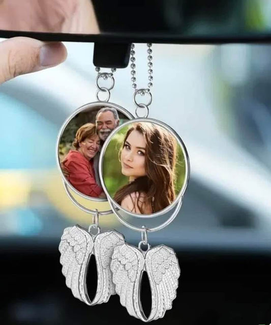 Angel sing double sided car charm